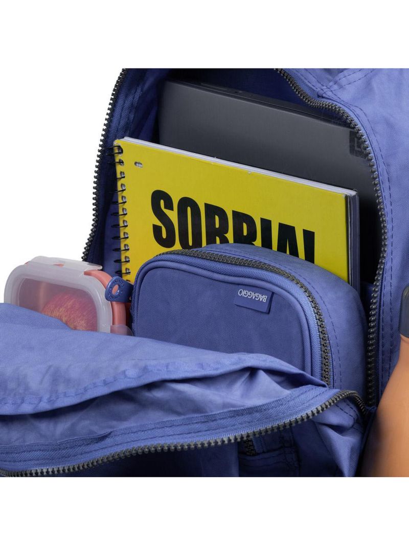 Mochila escolar feminina de 4 rodinhas pop fun ii azul