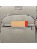 Mochila escolar juvenil feminina perolada cinza