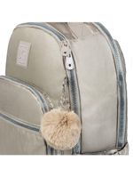 Mochila escolar juvenil feminina perolada cinza