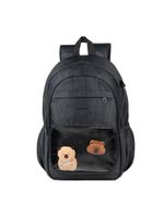Mochila escolar feminina bg charms preta