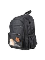 Mochila escolar feminina bg charms preta