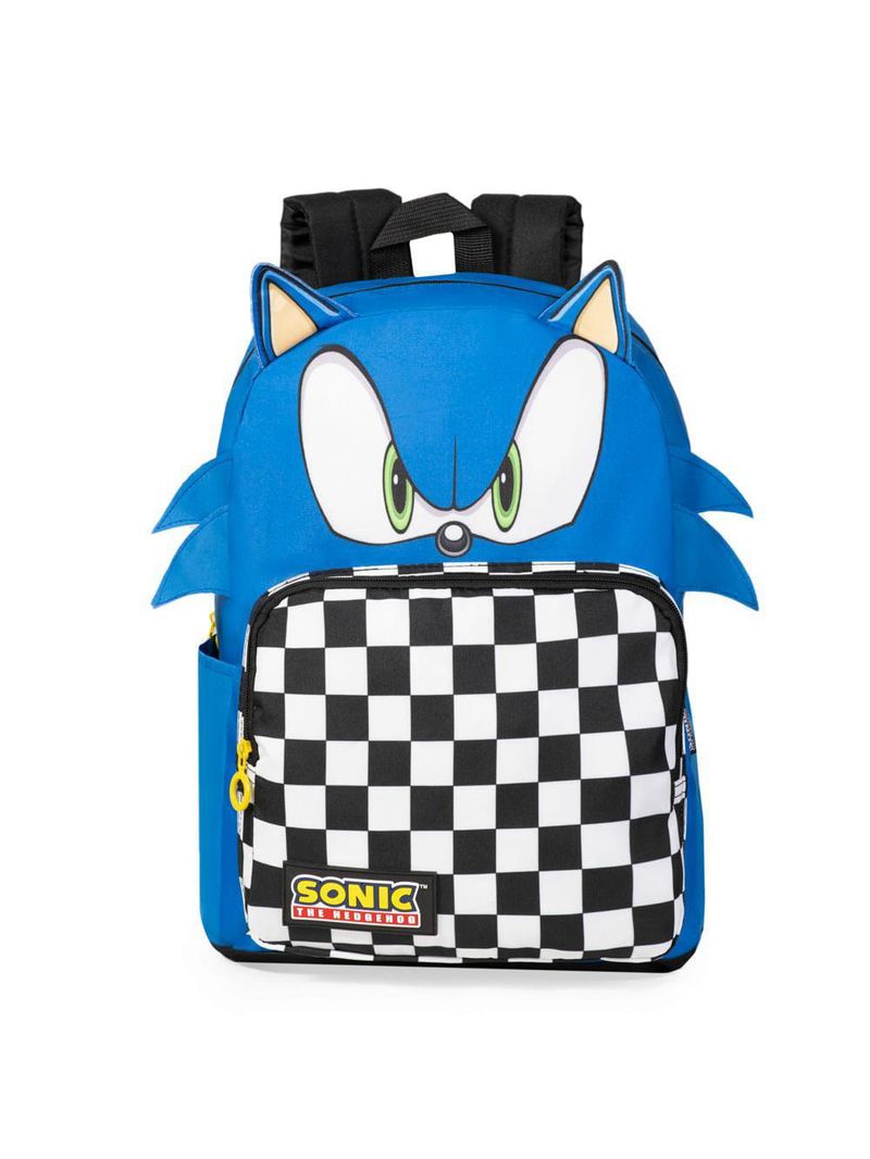 Mochila escolar masculina infantil sonic azul