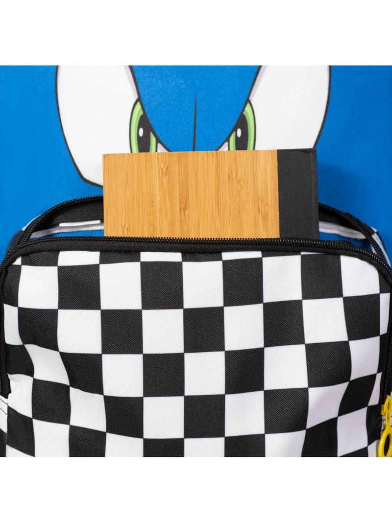 Mochila escolar masculina infantil sonic azul