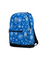 Mochila escolar feminina margaridas azul