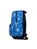 Mochila escolar feminina margaridas azul