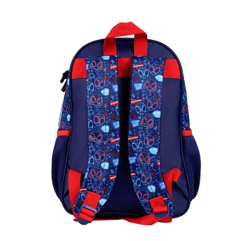 Mochila escolar infantil spidey baby 3d azul