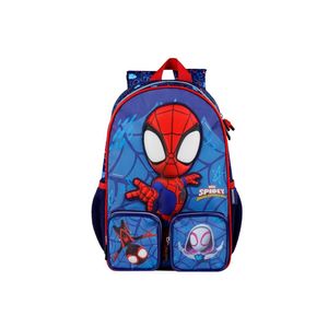 Mochila escolar infantil spidey baby 3d azul