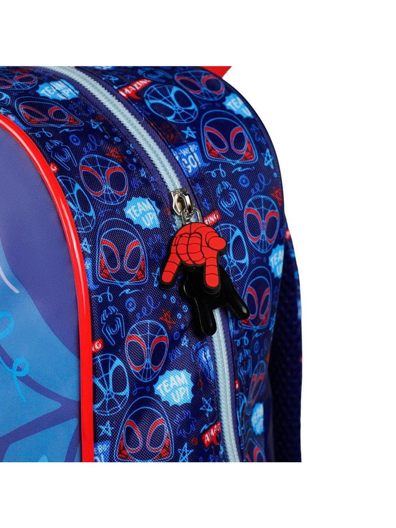 Mochila escolar infantil spidey baby 3d azul