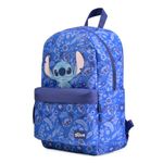 Mochila escolar feminina básica stitch bloom azul escuro
