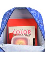 Mochila escolar feminina básica stitch bloom azul escuro