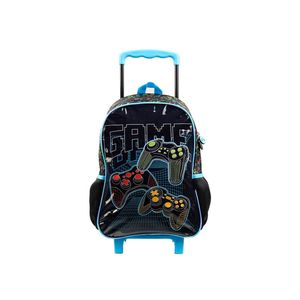 Mochila de rodinhas video game preta