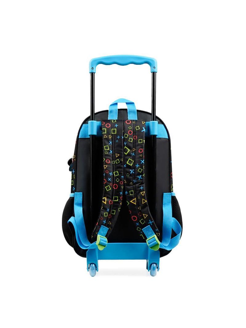 Mochila de rodinhas video game preta
