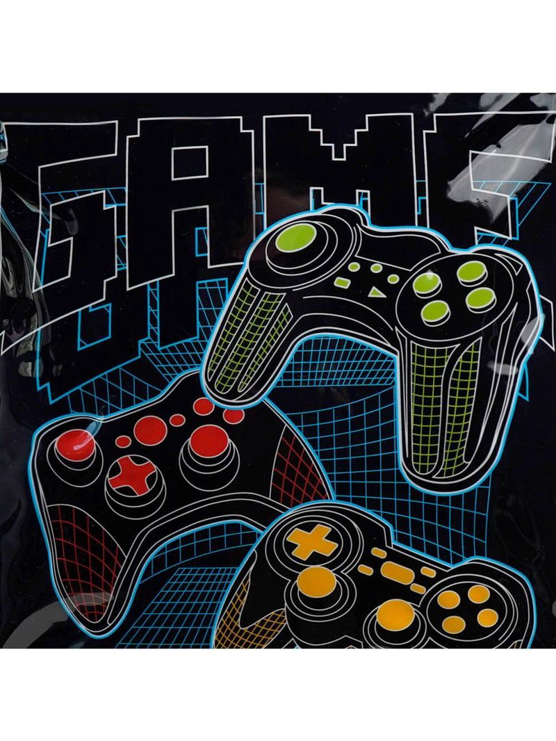 Mochila de rodinhas video game preta