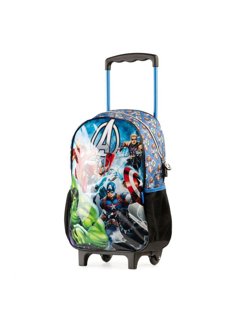 Mochila de rodinha vingadores azul
