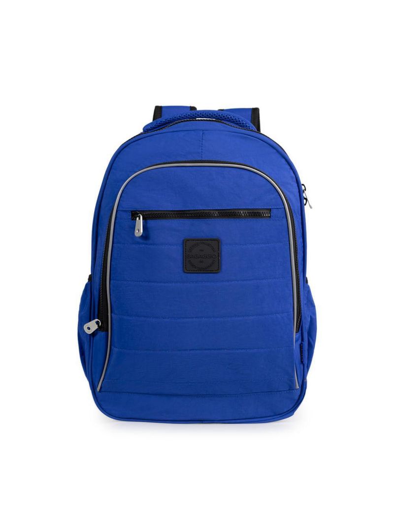 Mochila escolar juvenil masculina color block ii azul escuro