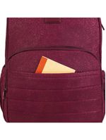 Mochila escolar juvenil com 4 rodinhas crinkle glitter vinho