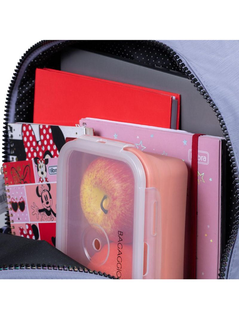 Mochila escolar juvenil feminina crinkle chic azul clara