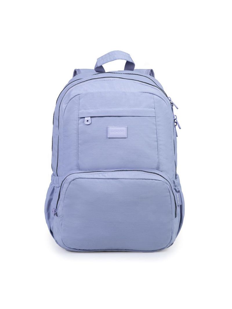 Mochila escolar juvenil feminina crinkle chic azul clara