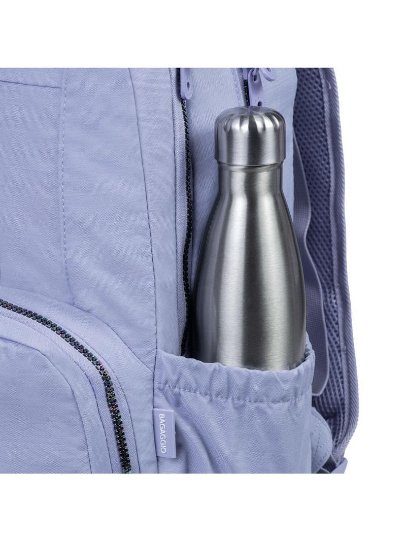 Mochila escolar juvenil feminina crinkle chic azul clara