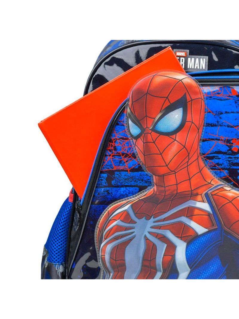 Mochila escolar homem aranha azul escuro