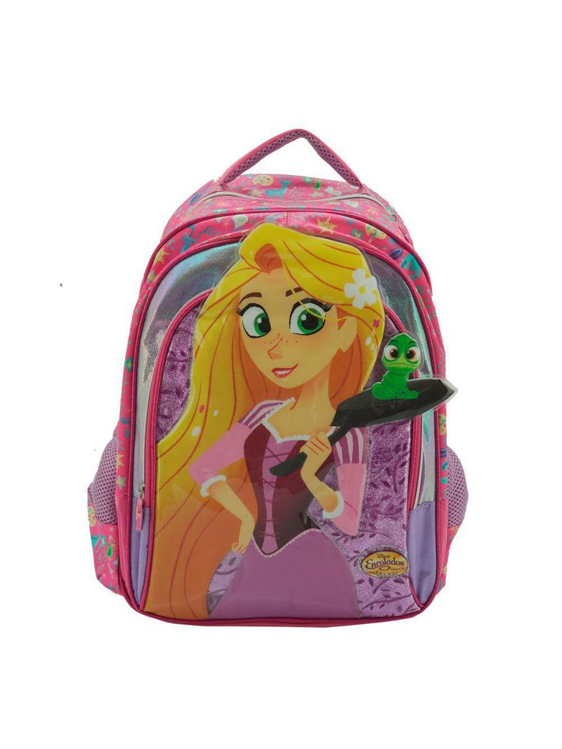 Mochila escolar feminina disney enrolados roxa