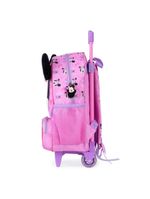 Mochila escolar feminina com rodinhas minnie baby rosa