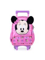 Mochila escolar feminina com rodinhas minnie baby rosa