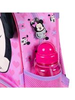 Mochila escolar feminina com rodinhas minnie baby rosa