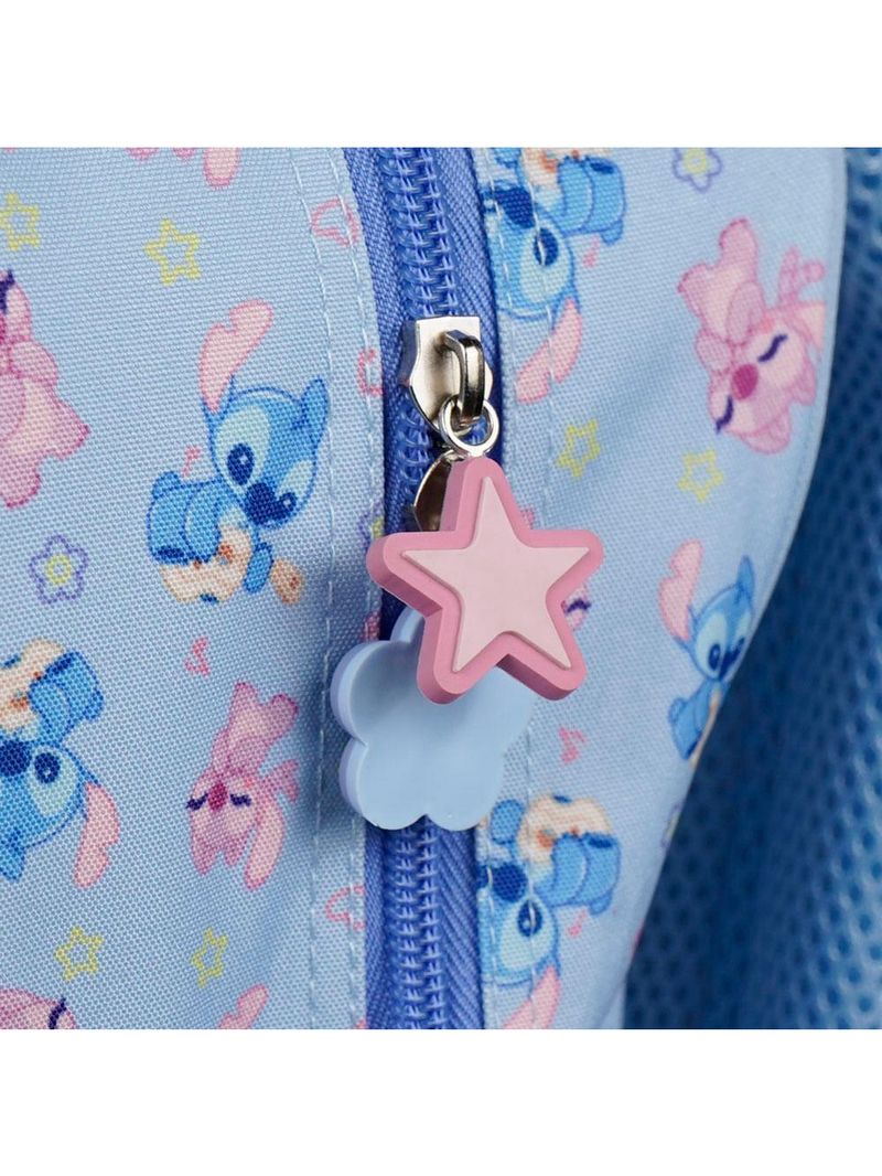 Mochila escolar feminina infantil stitch baby azul claro