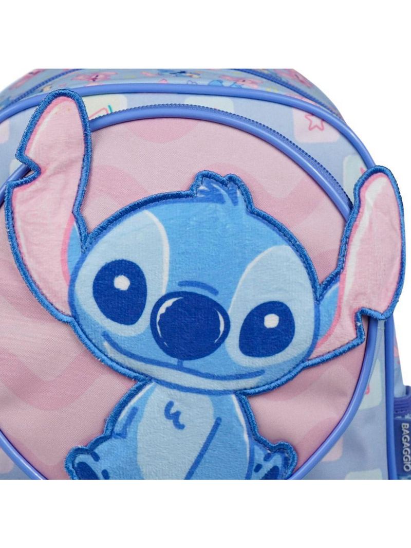 Mochila escolar feminina infantil stitch baby azul claro