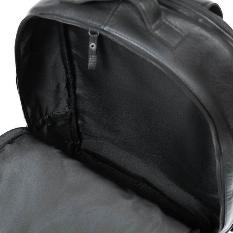 Mochila masculina de couro para notebook arpoador preta