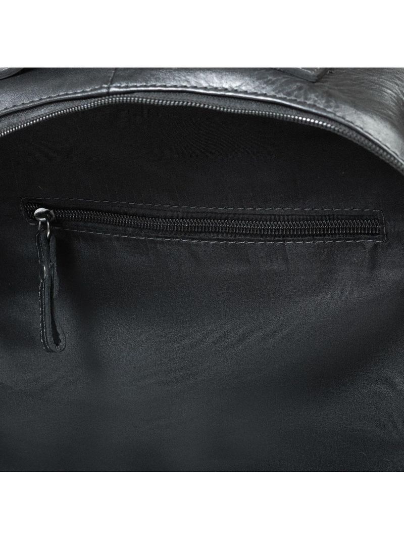 Mochila masculina de couro para notebook arpoador preta