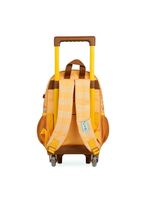 Mochila infantil de rodinhas pets leão baby laranja