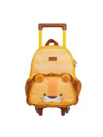Mochila infantil de rodinhas pets leão baby laranja