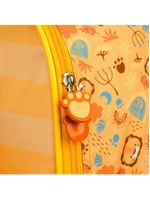 Mochila infantil de rodinhas pets leão baby laranja