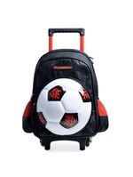 Mochila de rodinha infantil masculina flamengo oficial bola de futebol
