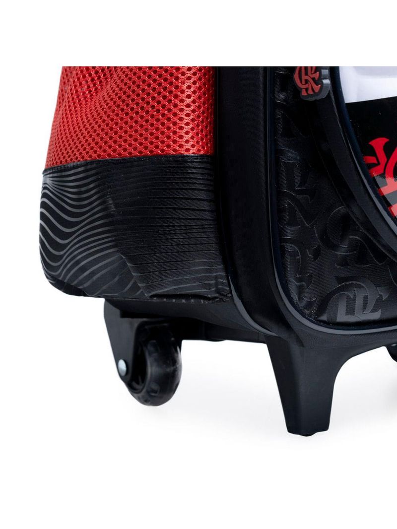 Mochila de rodinha infantil masculina flamengo oficial bola de futebol