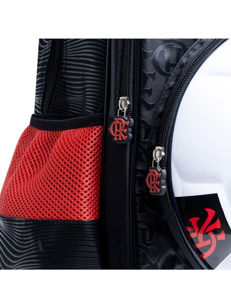 Mochila de rodinha infantil masculina flamengo oficial bola de futebol