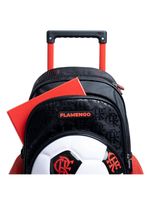 Mochila de rodinha infantil masculina flamengo oficial bola de futebol