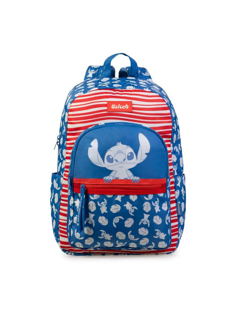 Mochila escolar feminina juvenil stitch hapinnes azul