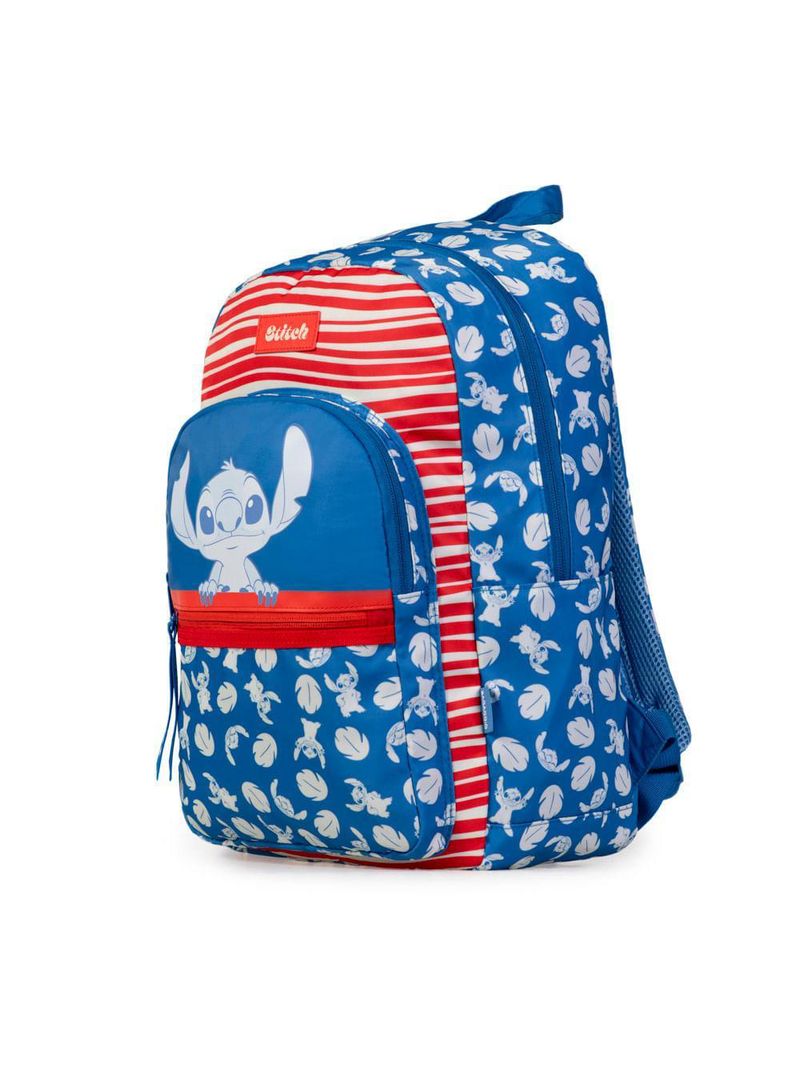 Mochila escolar feminina juvenil stitch hapinnes azul