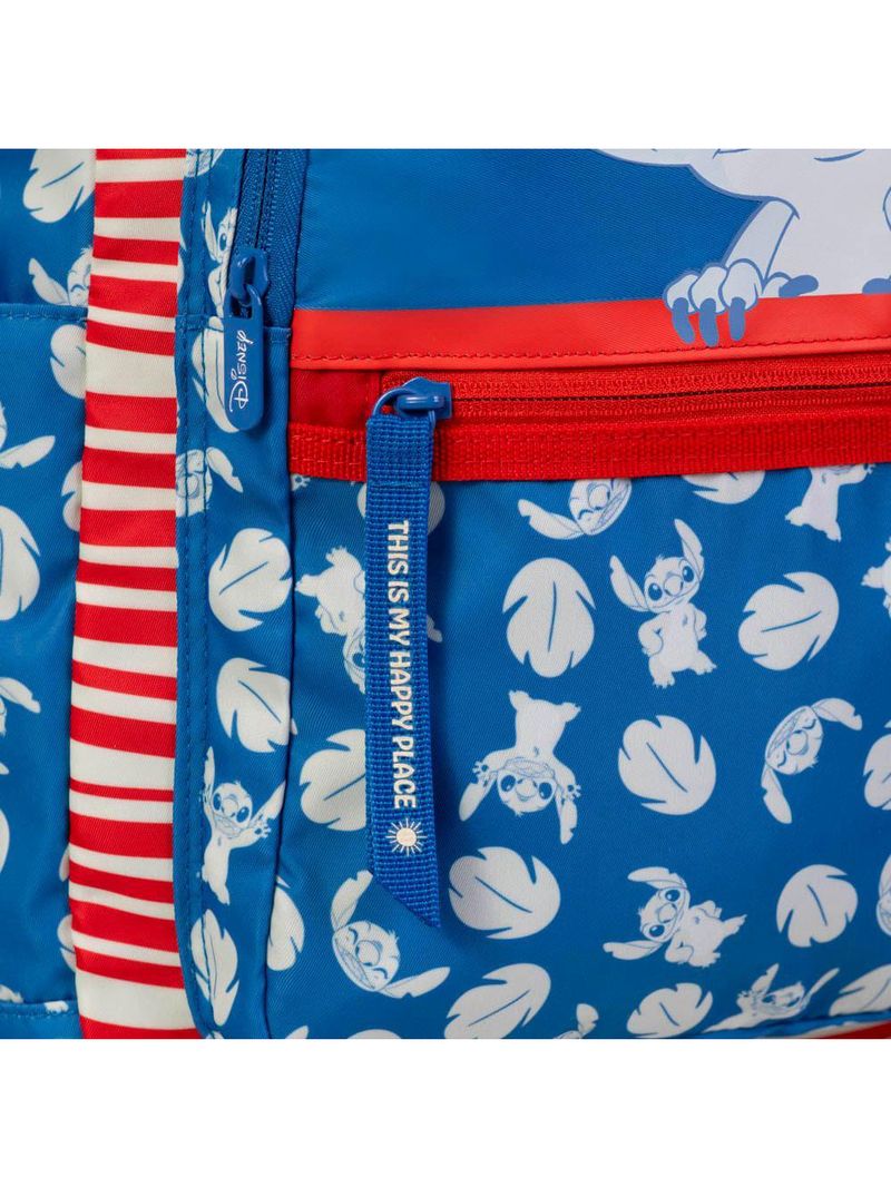 Mochila escolar feminina juvenil stitch hapinnes azul