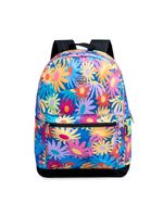 Mochila escolar feminina floral verde claro