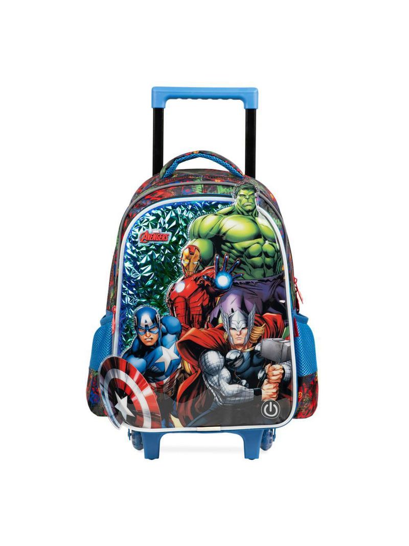 Mochila de rodinha infantil masculina vingadores