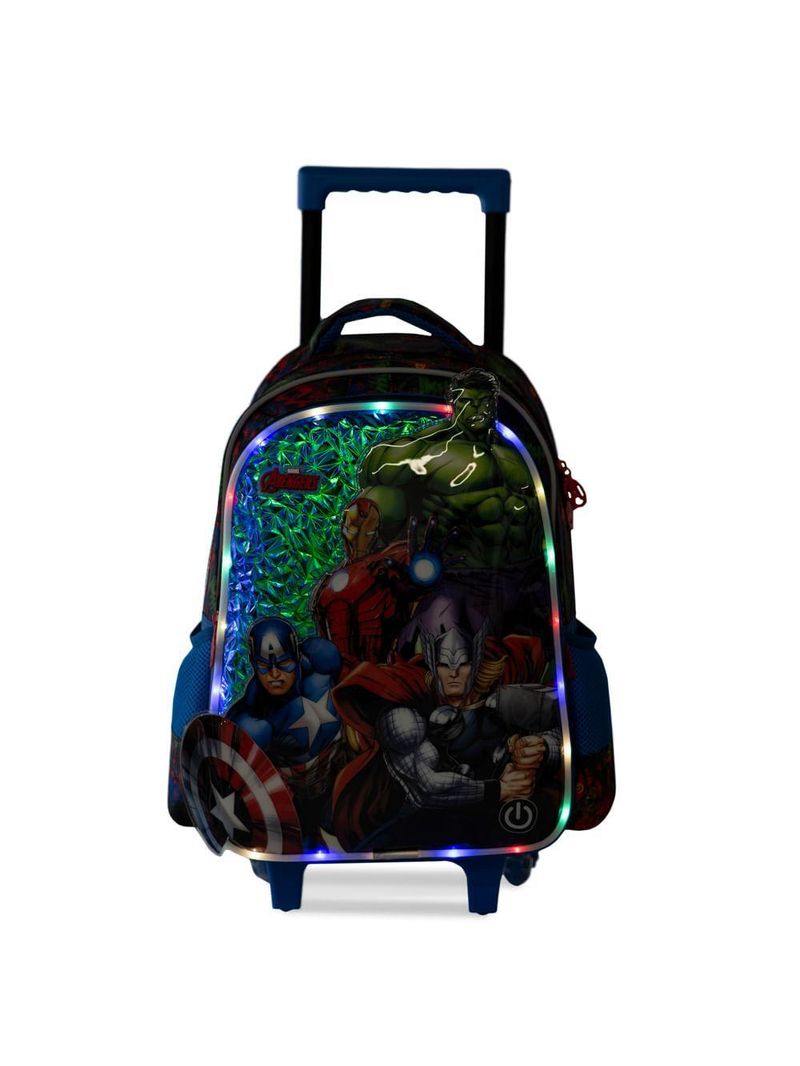 Mochila de rodinha infantil masculina vingadores