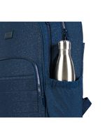 Mochila escolar juvenil feminina com 4 rodinhas crinkle glitter azul escuro