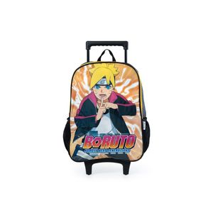 Mochila escolar masculina de rodinhas boruto de rodinha