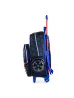 Mochila escolar infantil rodinhas hot wheels preta