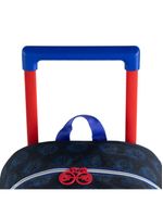 Mochila escolar infantil rodinhas hot wheels preta