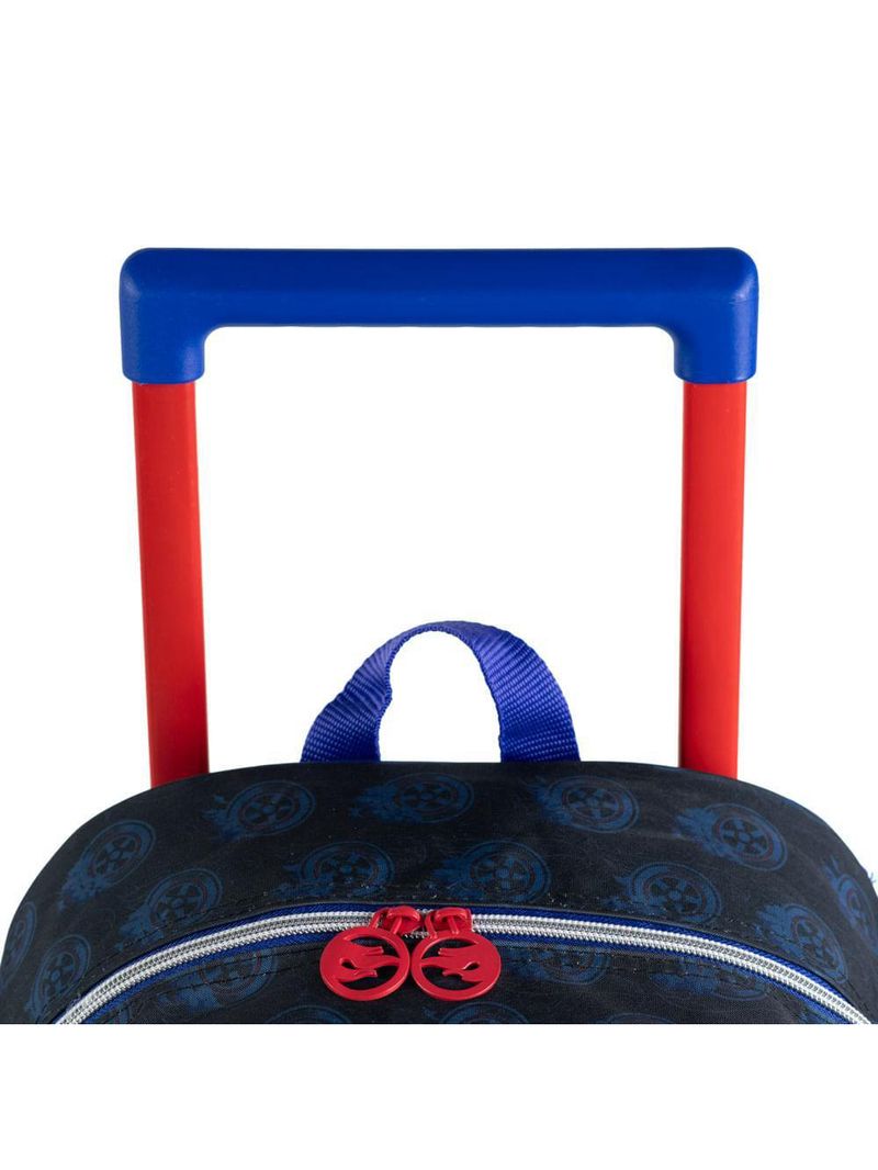 Mochila escolar infantil rodinhas hot wheels preta